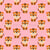Cute Cartoon Baby Tiger on Pink Image