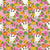 Girly Ghost Tropical Floral Pumpkin Patch in Pink Image