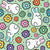 Easter Bunnies and Colorful Spring Flowers Image