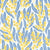 Soft yellow mimosas blue leaves on white Image