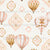 Whimsical Adventure Boho Hot Air Balloons on Cream Image