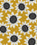 Bold Sunflowers and Stars in Mustard Yellow Image