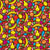 Funny fruits Brown - Fabric Image