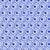 Periwinkle and Blue Nautilus Spirals with Polka Dots and Playful Organic Movement, Small Scale, Hexagon Blues, by Cassy's Color Creations Image