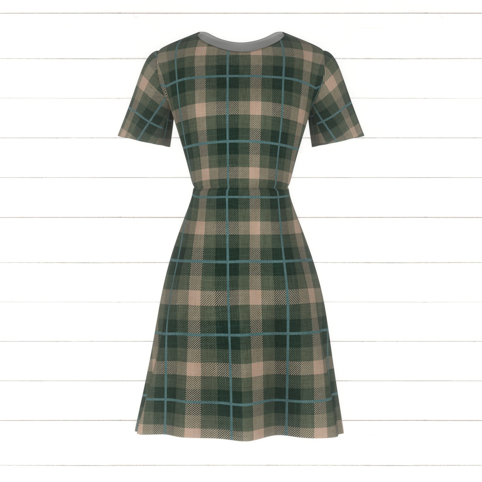 Christmas Faux Flannel Plaid Pine