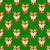 Cute Cartoon Baby Tiger on True Green Image