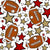 Team Spirit Footballs and Stars in San Francisco 49ers Colors Red Gold Black Image