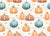 Candy Corn Harvest Pumpkins White Image