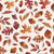 Watercolor Autumn Leaves on Cream Image