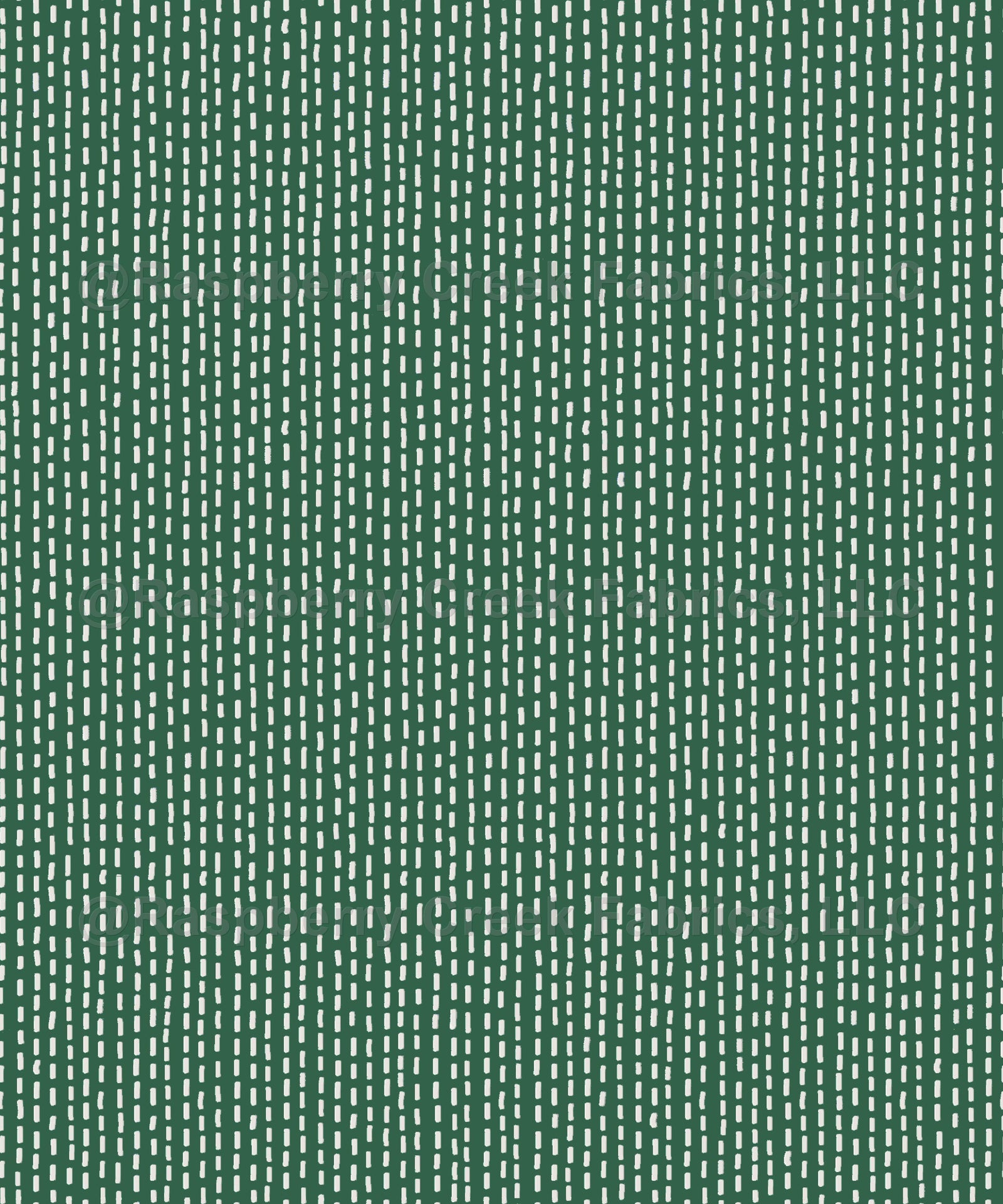Stitched Stripe in Evergreen & Ivory