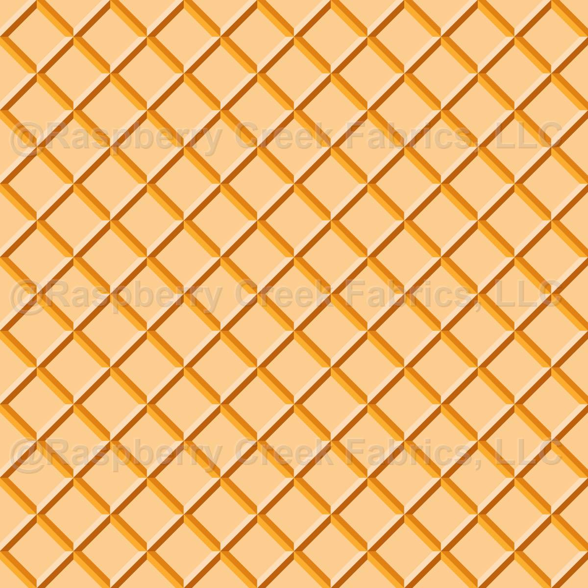 Crispy Waffle Wafers Checkerboard Honey Orange Yellow