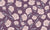 Tossed watercolor pink flowers with grey leaves on a purple color background, Alegria Collection Image