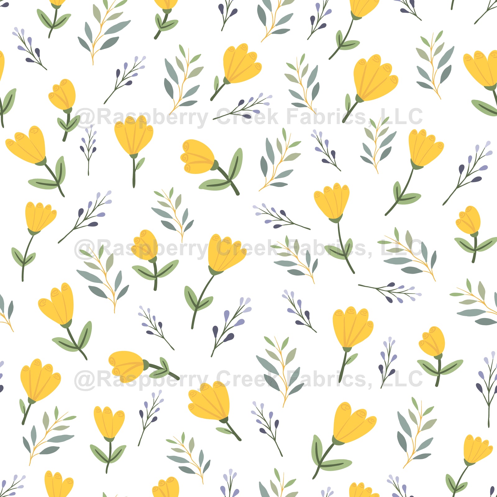Branches and cheerful spring flowers