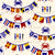 Maryland Crabs & Nautical Flags Coastal Summer Cream, Maryland Nautical by Cassy's Color Creations Image