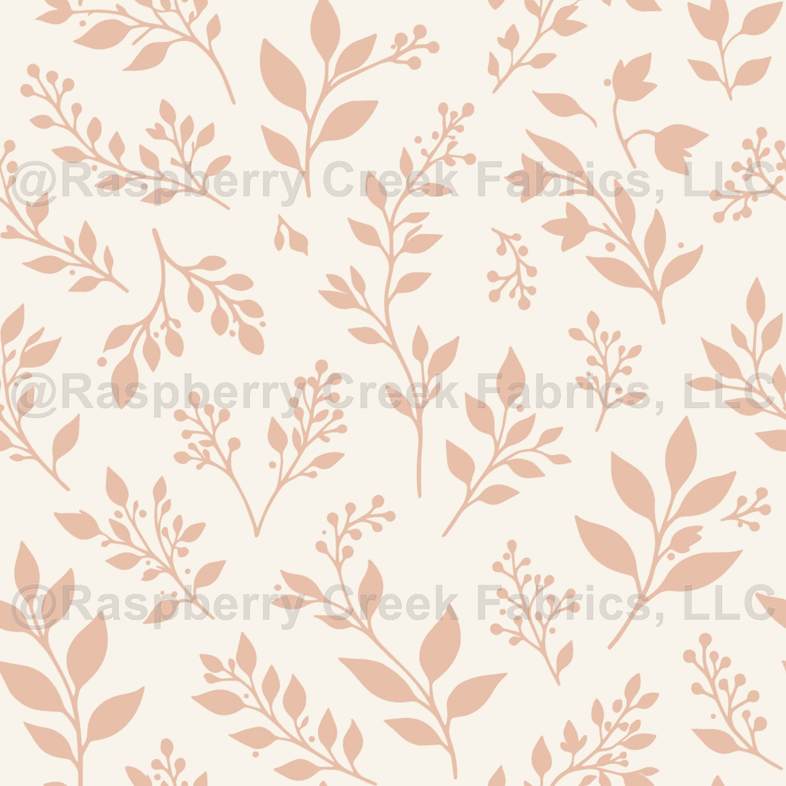 Forest Foliage in Warm Apricot on Neutral