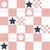 Salmon and white checkerboard with stars Image