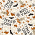 Boo Y'all Cowboy Ghosts and Skeletons Ivory Image
