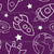 Space Girl - Playful Retro Rockets on Purple Image