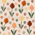 flowers and circles, drawn with wavy brushstrokes from Earthy Tone Wavy Designs collection Image