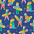 Bright Colorful Pencils and Cute Kids Classroom Stationery Navy Blue Image