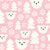Polar Bear Snowy Forest in Soft Pink Image