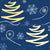 Frosty Pines From Christmas Forest Collection in Frosty Blue Color Palette Image