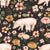 Boho Floral Pigs on Black Image