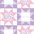 Floral Quilt Stars Pink, Purple And White Version 2 Image