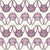 Sphynx Cat Chevron, Lila and Purple on Off White Image