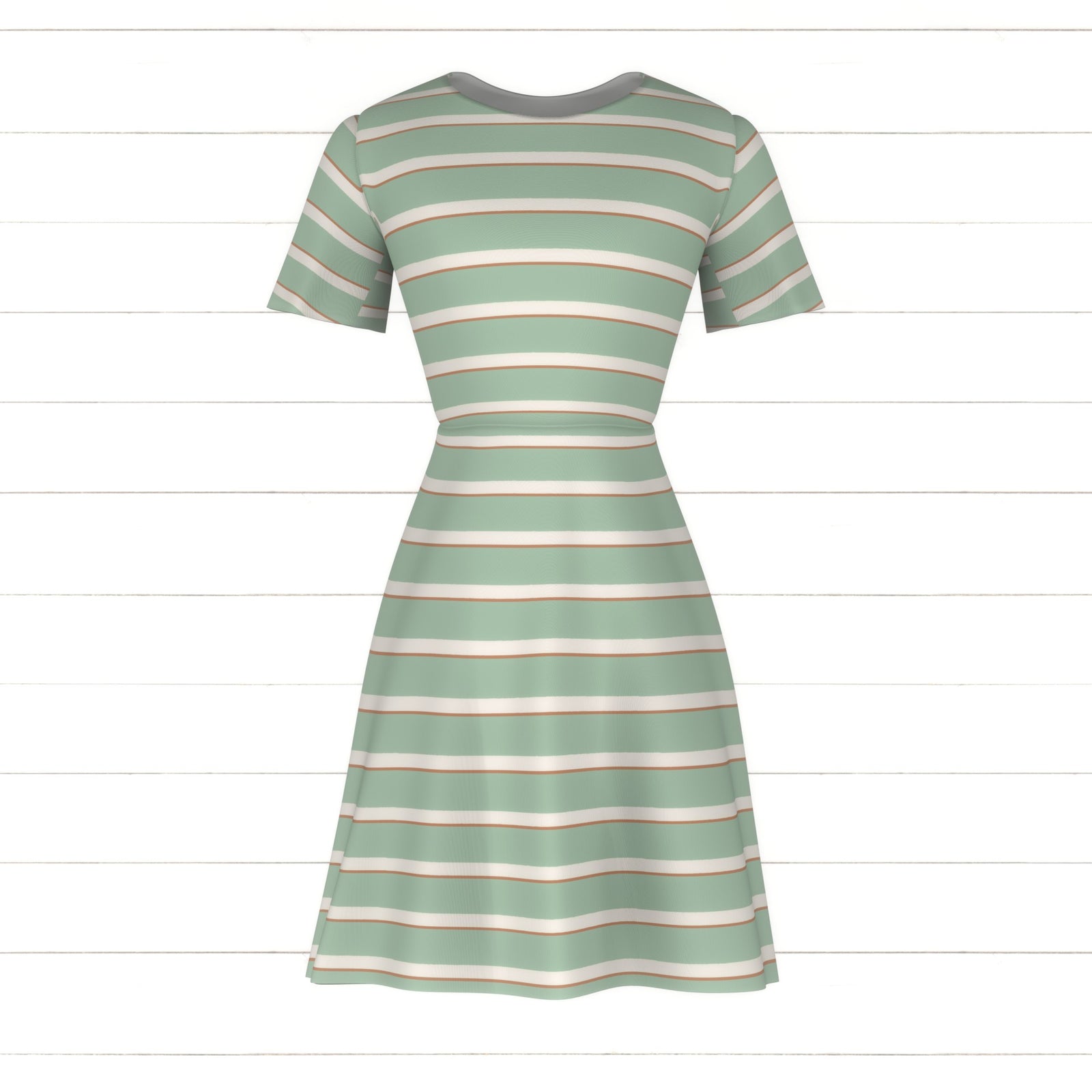 Cottontail Stripe Green Fabric, Raspberry Creek Fabrics, watermarked