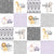 Zoo/Safari/Lilac - Wholecloth Cheater Quilt Image