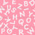 ABC back to school pink abc with scattered letters non directional Image