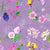 Medium  Spring blossoms on lilac, 10-inch repeat Image