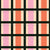 Modern Plaid black Grid - Pink Orange & Cream Bold Geometric Checker-Halloween Image