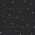 Moody Dark Starry Night Sky with Pink and Gold Stars on Charcoal Image