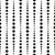 VERTICAL DOTTED STRIPES WITH OP ART EFFECT in black and white. Bold modern Polka Dots as repeating circle motif with varied scale create a bold graphic look. Ideal for apparel, upholstery, gift wrap, interiors, sewing, and surface design projects. Image