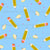 Bright Yellow and Red Pencils Shavings Stationery Triangles Sky Blue Image