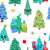 Cutie Christmas Trees White Image