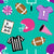 Football Gear Pink Purple On Green Image