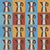 Pop Art Espresso Pot on Vintage Blue Orange and Red Image