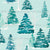 Blue Watercolor Winter Forest Image