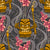 ★ TIKI NIGHT ★ Gray / Wallpaper / Collection : Hawaiian Trip - Plumeria & Tiki for Aloha Shirt Prints By Borderlines Image