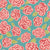 Country Retro Hand Drawn Floral in Red, Pink, and Blue Image