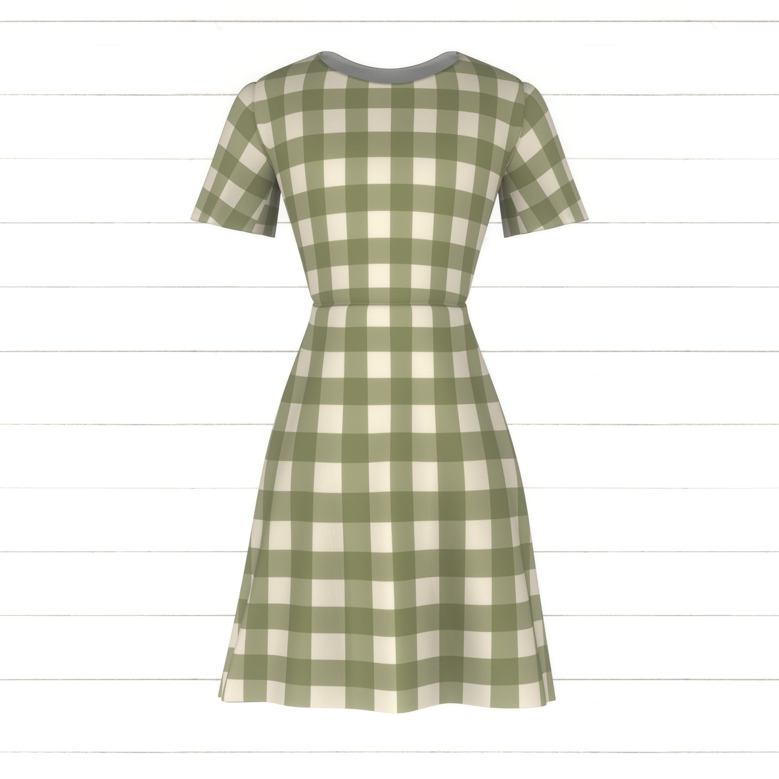 Inky Fall - Green Gingham