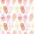 Popsicles, girls, summer, spring, white, pink, yellow, watercolor, hand drawn, orange, kids Image