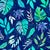 Tropical monstera-dark blue green Image