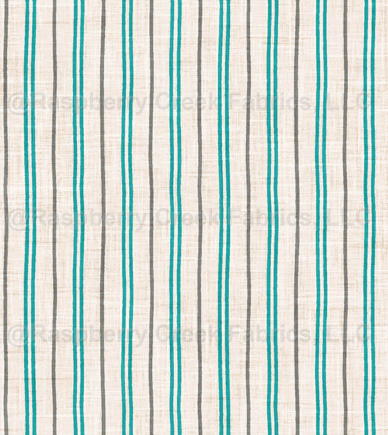 Autumn Stripe in Teal, Paws & Pumpkins by Krystal Winn Design