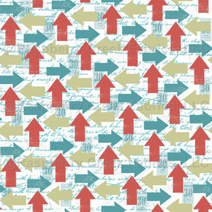 Raspberry Color Arrows 3 arrows with background texture - Raspberry Creek Fabrics