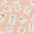 Soft Pastel Floral Postage Stamps | Tossed Pattern Watercolor Botanical on Natural Wheat Linen Burlap | Stamped in Bloom Collection by Brayberry Design [Small Scale] Image