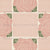 Mid-Century Modern Floral Stripe Blush Pink Botanical with Sage Green Image